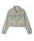 FADED FACE LABEL COMPACT DENIM JACKET