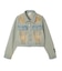 FADED FACE LABEL COMPACT DENIM JACKET