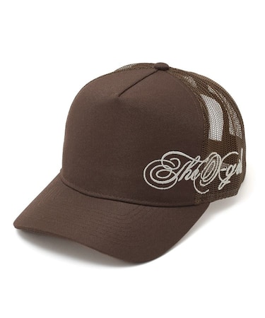 SIDE SCRIPT LOGO TRUCKER CAP