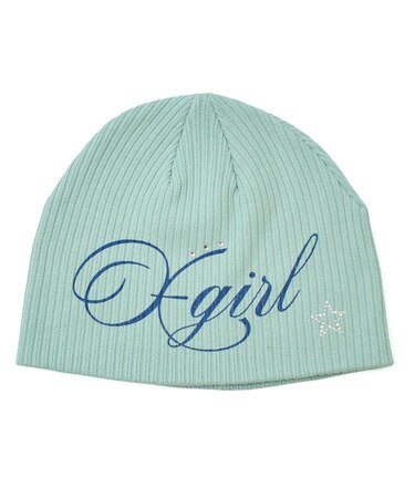 SPRAY LOGO AND STUDDED BEANIE