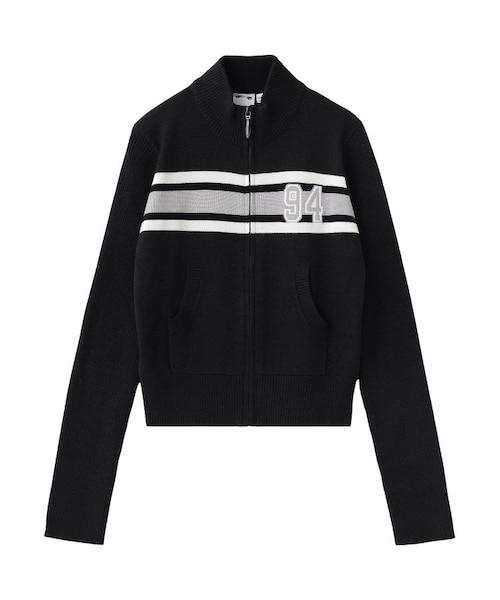 NUMBERING JACQUARD ZIP UP KNIT TOP｜エックスガールのアウトレット