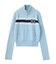NUMBERING JACQUARD ZIP UP KNIT TOP