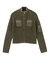 FADED WOVEN MIX ZIP UP KNIT TOP