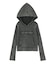 FADED WOVEN MIX KNIT HOODIE