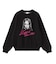 CURSIVE LOGO AND FACE JACQUARD KNIT TOP