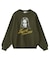 CURSIVE LOGO AND FACE JACQUARD KNIT TOP