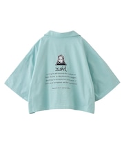FACE OPEN COLLAR CROPPED SHIRT