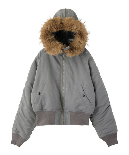 FAUX FUR HOODED JACKET｜エックスガールのアウトレット通販｜三井