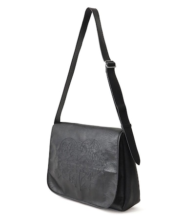 TRIBAL HEART FAUX LEATHER MESSENGER BAG