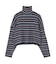 STRIPED HIGH NECK KNIT TOP