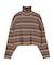 STRIPED HIGH NECK KNIT TOP