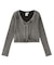 FADED RIB ZIP UP COMPACT CARDIGAN