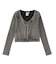 FADED RIB ZIP UP COMPACT CARDIGAN