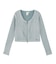 FADED RIB ZIP UP COMPACT CARDIGAN