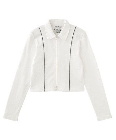 ONE POINT BUTTERFLY ZIP UP TOP