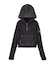 FADED WOVEN MIX HALF ZIP HOODED TOP