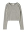 DISTRESSED LOGO PATCH L/S COMPACT TOP