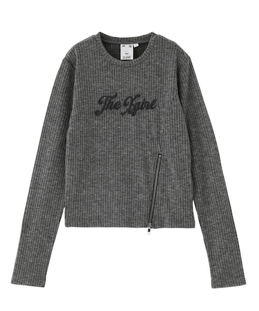 ZIP HEM COMPACT RIBBED TOP