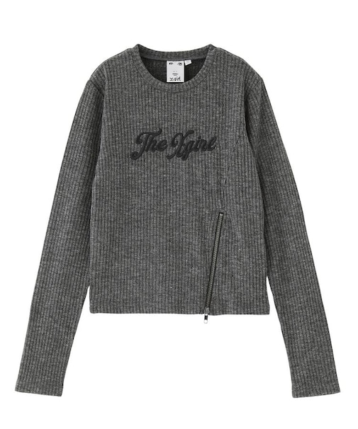 ZIP HEM COMPACT RIBBED TOP