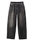 LOGO PATCH WIDE TAPERED DENIM PANTS