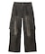 LOW RISE CARGO POCKET DENIM PANTS