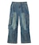 LOW RISE CARGO POCKET DENIM PANTS