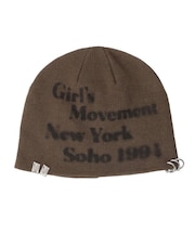 CHARM ACCENT PRINTED BEANIE