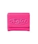 TONAL OVAL LOGO BUCKLE FAUX LEATHER MINI WALLET