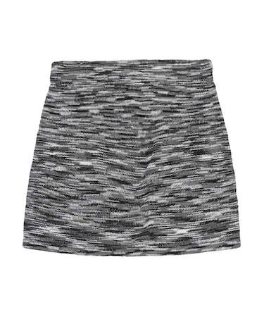 MELANGE KNIT MINI SKIRT