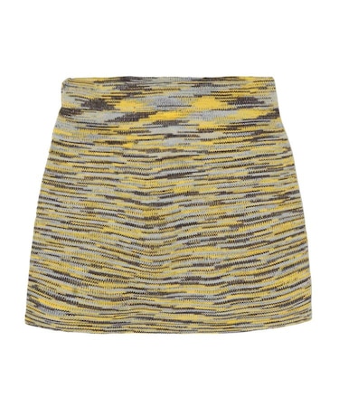 MELANGE KNIT MINI SKIRT
