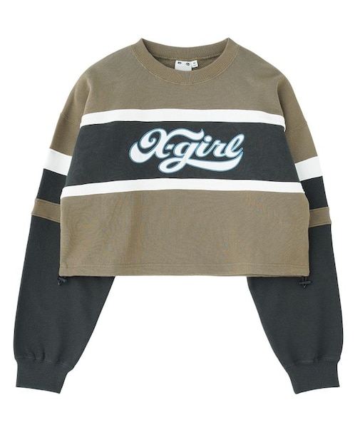 CHEERFUL LOGO CROPPED SWEAT TOP