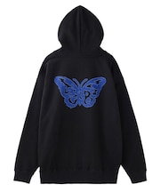 BUTTERFLY PATCH OVERSIZED SWEAT HOODIE