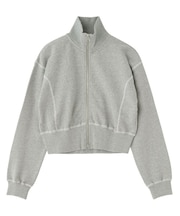 STITCH ZIP UP SWEAT TOP