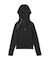 HAIRY HOODED HALF ZIP TOP