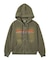 FADED LOGO PRINT ZIP UP SWEAT HOODIE