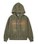 FADED LOGO PRINT ZIP UP SWEAT HOODIE