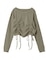 FADED DRAWSTRING L/S TOP