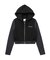 SWEAT AND KNIT ZIP UP HOODIE