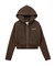 SWEAT AND KNIT ZIP UP HOODIE