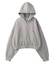 PENCIL SCRIPT LOGO EMBROIDERED ZIP UP SWEAT HOODIE