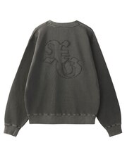 LOGO PATCH PIGMENT DYED CREWNECK SWEAT TOP