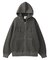 LOGO PATCH PIGMENT DYED ZIP UP SWEAT HOODIE