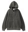 LOGO PATCH PIGMENT DYED ZIP UP SWEAT HOODIE