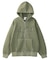 LOGO PATCH PIGMENT DYED ZIP UP SWEAT HOODIE