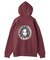 CIRCLE LOGO AND FACE ZIP UP SWEAT HOODIE