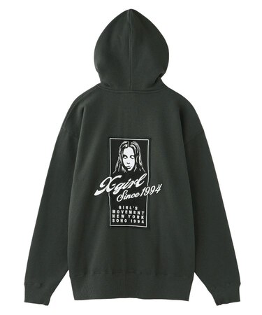 FACE BOX PATCH ZIP UP SWEAT HOODIE