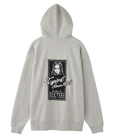 FACE BOX PATCH ZIP UP SWEAT HOODIE