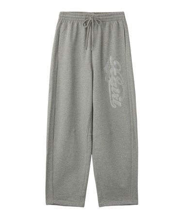 RHINESTONE CURSIVE LOGO SWEAT PANTS