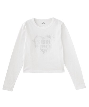 BARBED WIRE HEART L/S BABY TEE