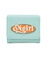 OVAL LOGO CLASP FAUX LEATHER MINI WALLET